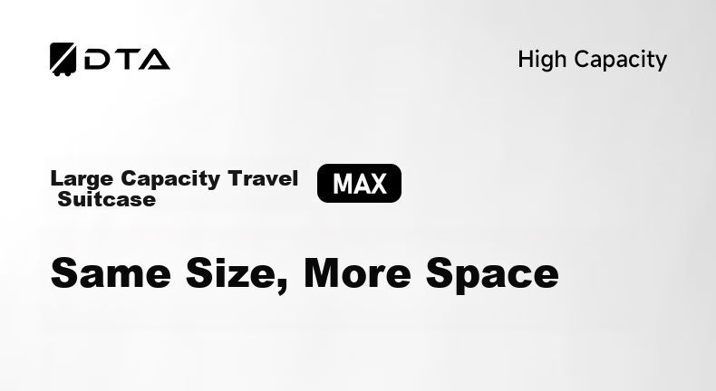 DTA Luggage, Large Capacity Suitcase for Men And Women, Carry-On Trolley Case, Student Password Lock Suitcase, Classic Black, 26 Inches 1