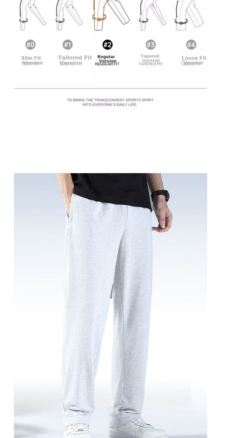 Li-Ning Men's Sports Pants, Casual Trousers for Spring And Autumn, Straight-Leg Flat-Front Long Pants, Loose-Fitting Sweatpants, Running Training Pants 4