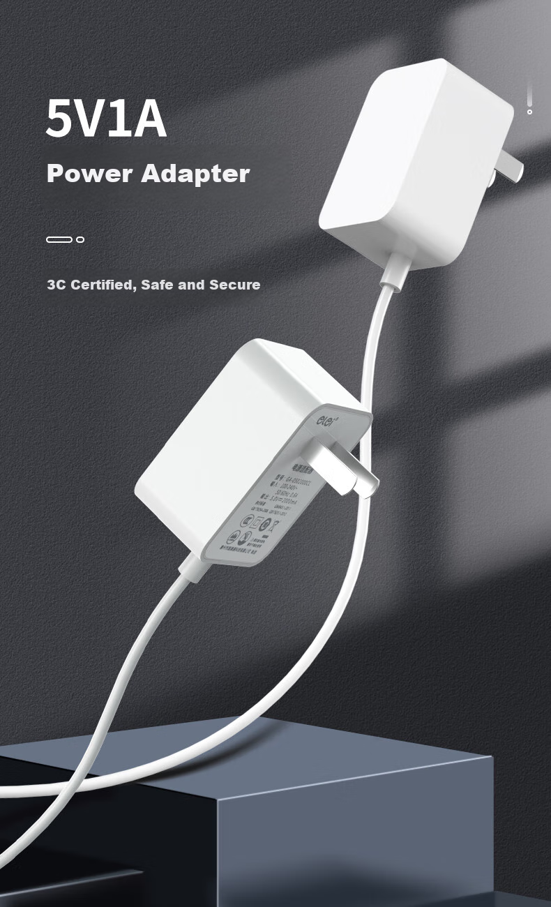 Elei 5V1A Power Adapter, DC Multi-Functional Charger Socket, Outer Diameter 3.5mm, Inner Diameter 1.35mm, Suitable for Routers, Set-Top Boxes, And Monitors 1