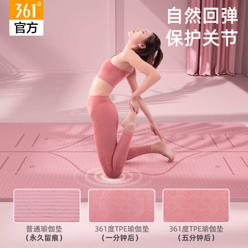 361° Yoga Mat Thickened Non-Slip Home Fitness Mat for Men and Women Shockproof Soundproof Jump Rope Mat