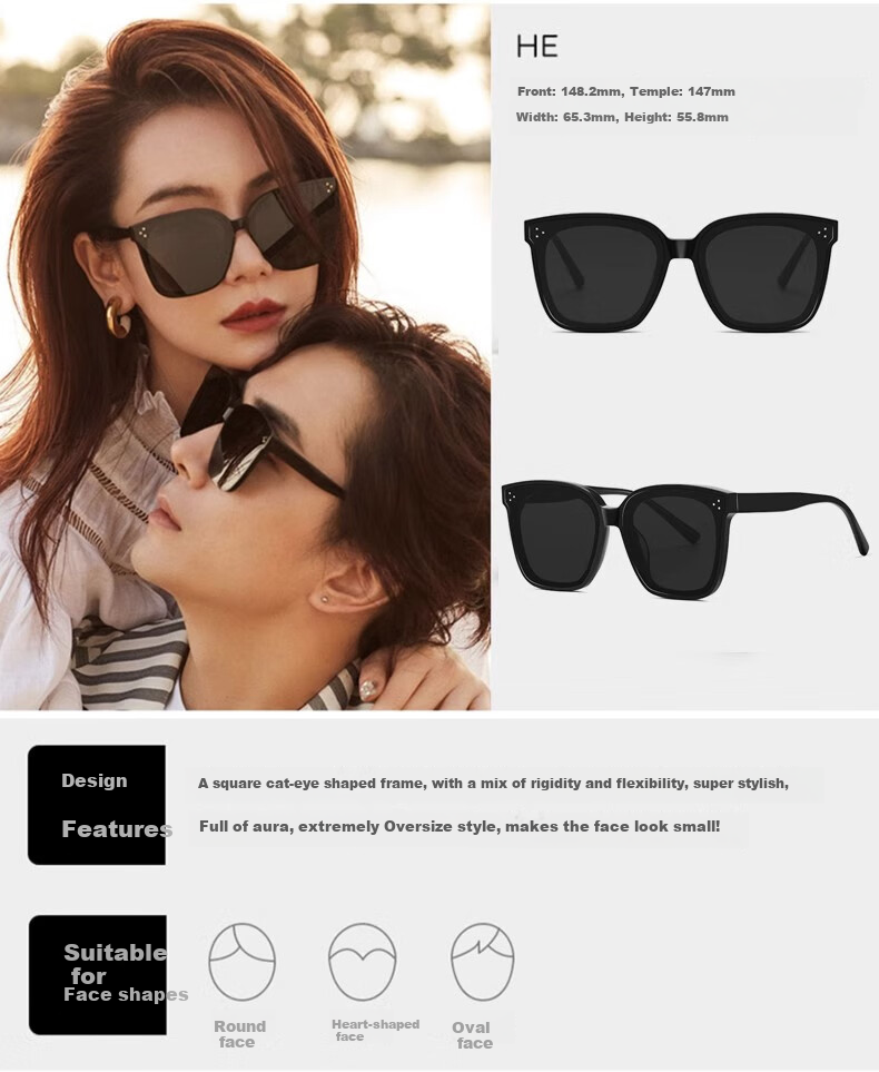 Boshide Sunglasses, Polarized Sunglasses, High-Definition UV Protection for Men And Women, Black Frame with Gray Lenses 7