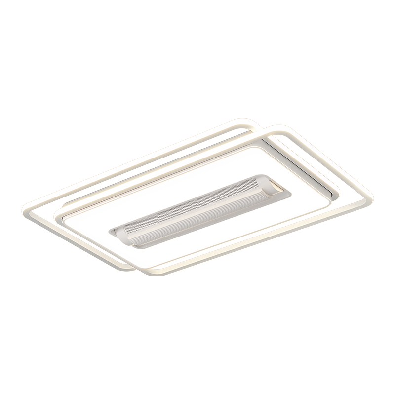 GUJIA Fan Light LED Ceiling Light Invisible Bladeless Integrated Living Room Bedroom Puri Lighting 50cm Round [Installation Included]
