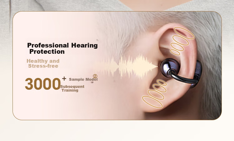 IGene [Sound Quality And Appearance 0 Negative Reviews] Ear Clip Bluetooth Headphones, Open-Ear, Non-In Music Sports Long Battery Life Bone Conduction Concept Suitable for OPPO Huawei Vivo OnePlus 13