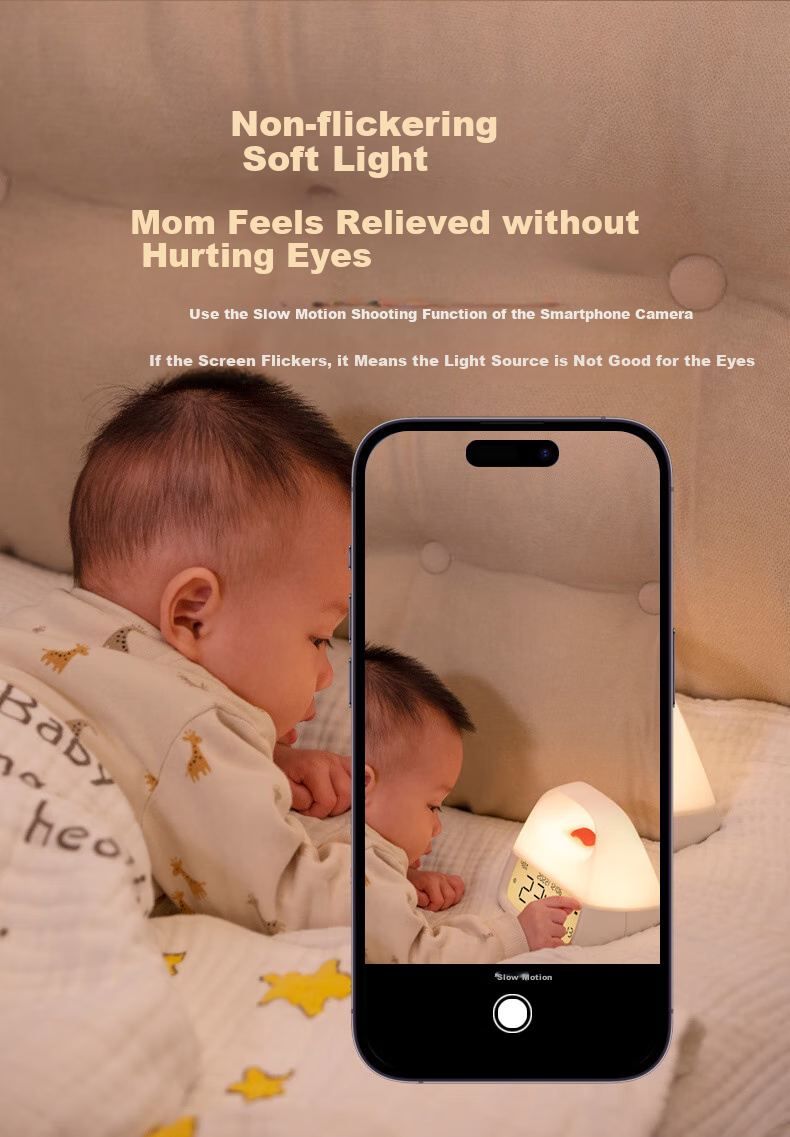 BANDIAN ORIGIN, Handheld Night Light Alarm Clock, Creative Bedroom Bedside Clock with Temperature And Humidity Display, Multifunctional Sleep Aid Night Light, Baby Feeding Light 7