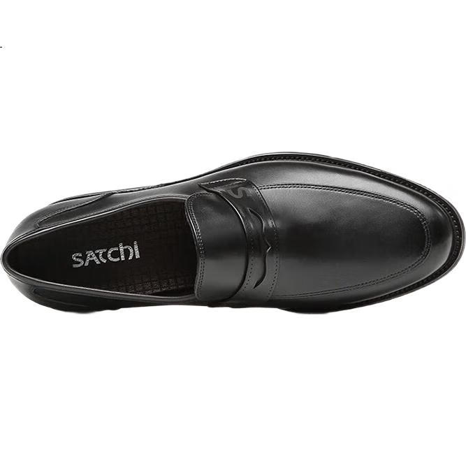 Мужские туфли SATCHI, кожаные, на плоской подошве, размер 41, черный