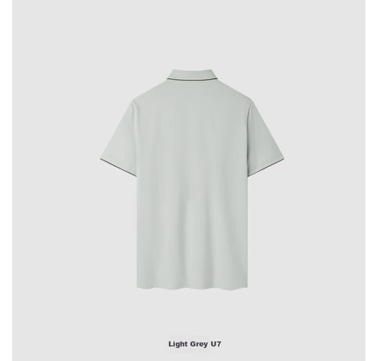 HLA Short-Sleeve Polo Shirt for Men, Light Business Classic Series, Turn-Down Collar, Summer 6