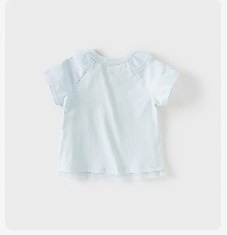 DAVE & BELLA Summer Girls Cotton T-Shirt Children's Short Sleeve Top Baby Stylish Base Shirt 8