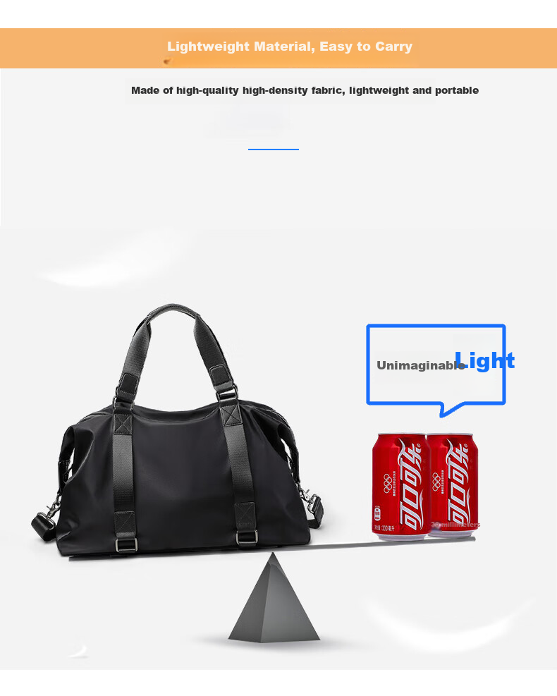 Viney Travel Bag for Men And Women, Large Capacity Handheld Gym Bag, Sports Bag, Trendy Shoulder Crossbody Short Trip Luggage Bag 3