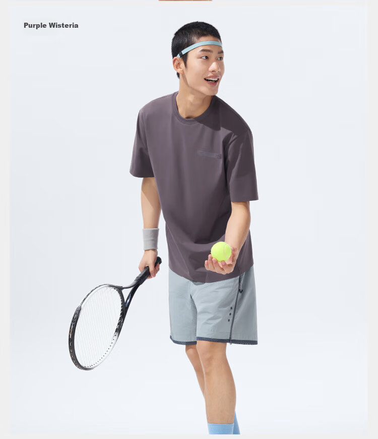 Beneunder Men's Short-Sleeve Summer Outdoor Breathable Sports T-Shirt, Sweat-Resistant Multi-Functional Round Neck T-Shirt DR618 22