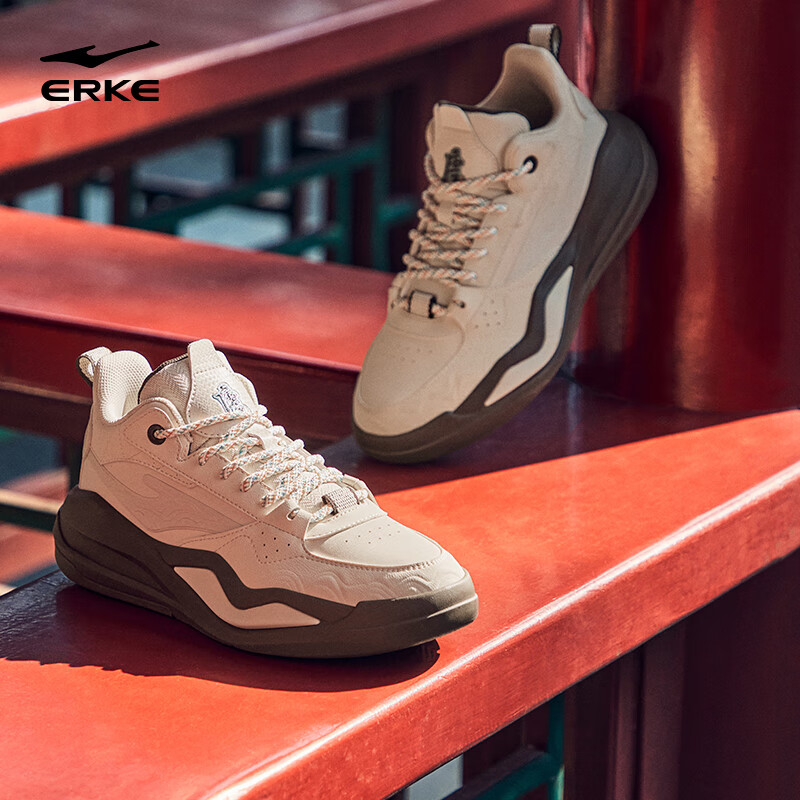 ERKE Tang Palace Night Garden Men's Sports Casual Shoes Men's High-top Breathable All-match 2025 New Model
