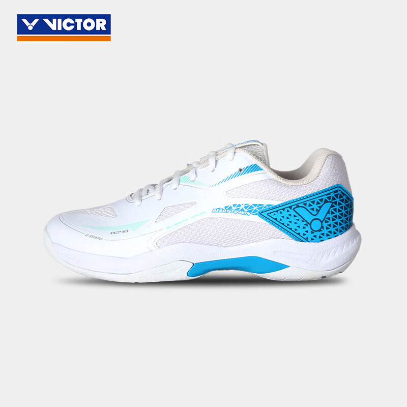Victor Victory Badminton Shoes A240/AF Bright White Hawaii Blue Size 43