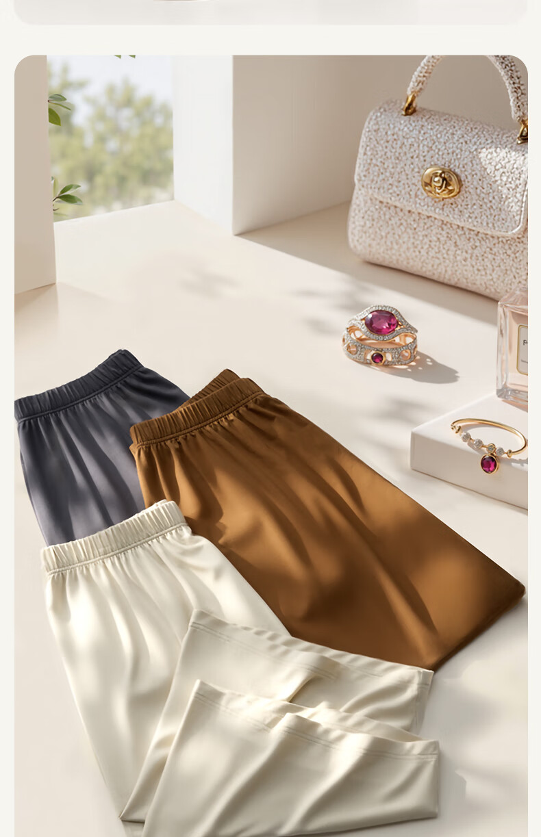 Montagut Modal Women's Home Sleep Shorts Loose Fit Summer Thin Safety Ice Silk Cooling Mid-Length Pants 13