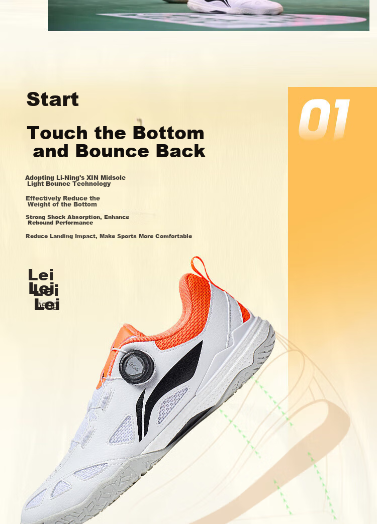 Li-Ning Professional Table Tennis Shoes for Wang Chuqin And Sun Yingsha, Training And Competition Non-Slip Wear-Resistant Sports Shoes for Men And Women MAGE Series 3
