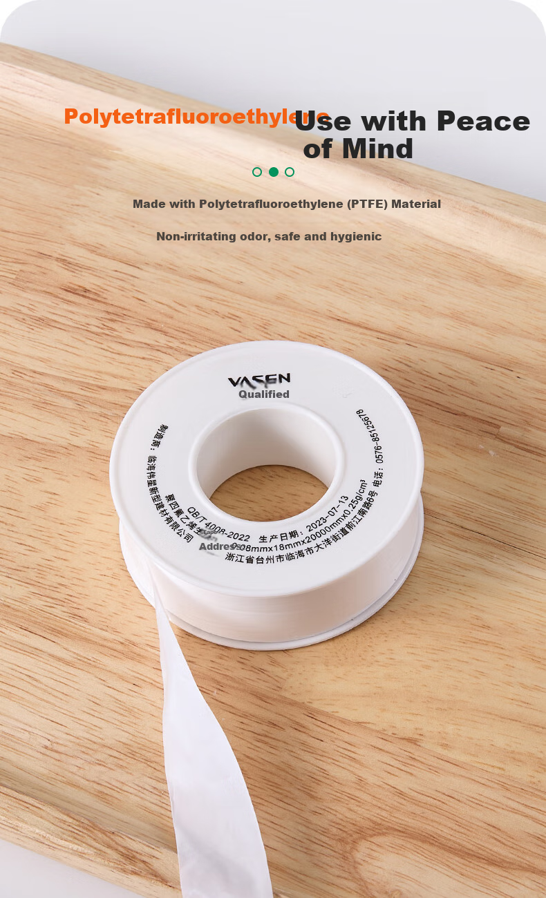 Weixing Raw Tape, 20 Meters, 5 Roll Set, Thickened Raw Tape Angle Valve Faucet Hose Plumbing Accessory, 1302-20 2