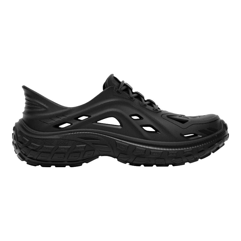 LURAD Men's Water Wading Hollow Shoes Summer Creek Shoes Soft Sole Beach Outdoor Sports Sandals Black 40.5 (255mm)