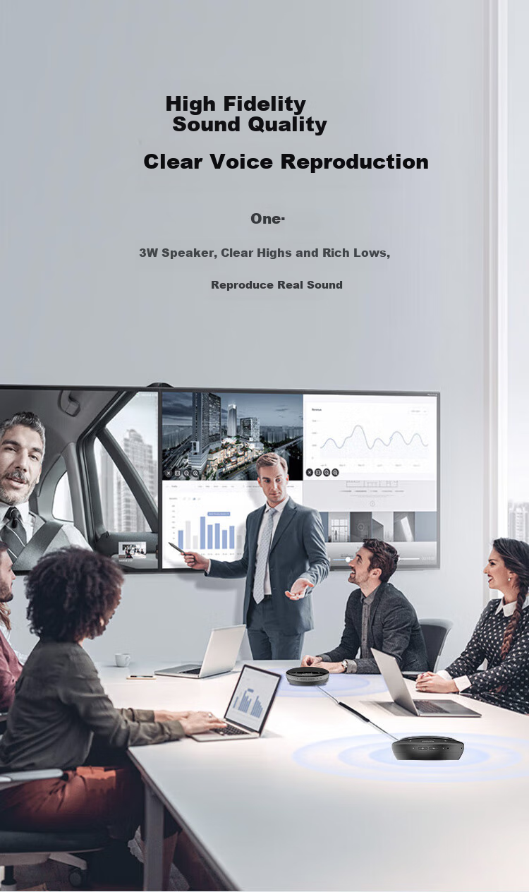 PHILIPS Video Conference Wireless Omnidirectional Microphone, 8-Meter Pickup Range, Speaker And Receiver Integrated, Computer USB Plug-And Compatible with up to Three Devices for Wireless Cascading, Smart Noise Reduction AECS8108 5