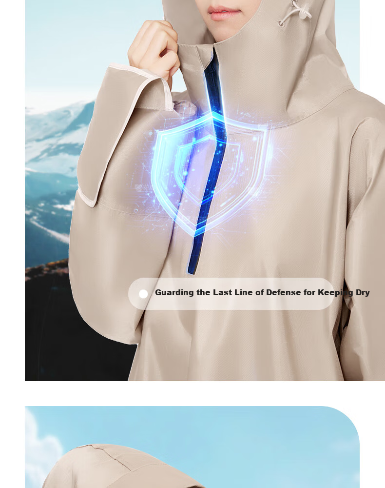Yadi Electric Bicycle Raincoat Poncho for Men And Women, Adult Cycling Scooter Thick Long Style with Reflective Strips Single-Person Rain Poncho 8