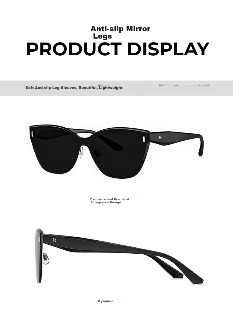 LOHO Sunglasses, 2026 New Cat-Eye High-End Color-Blocking Sunglasses for Women, Full Mirror High-Definition Sun Protection Glasses for Me 15