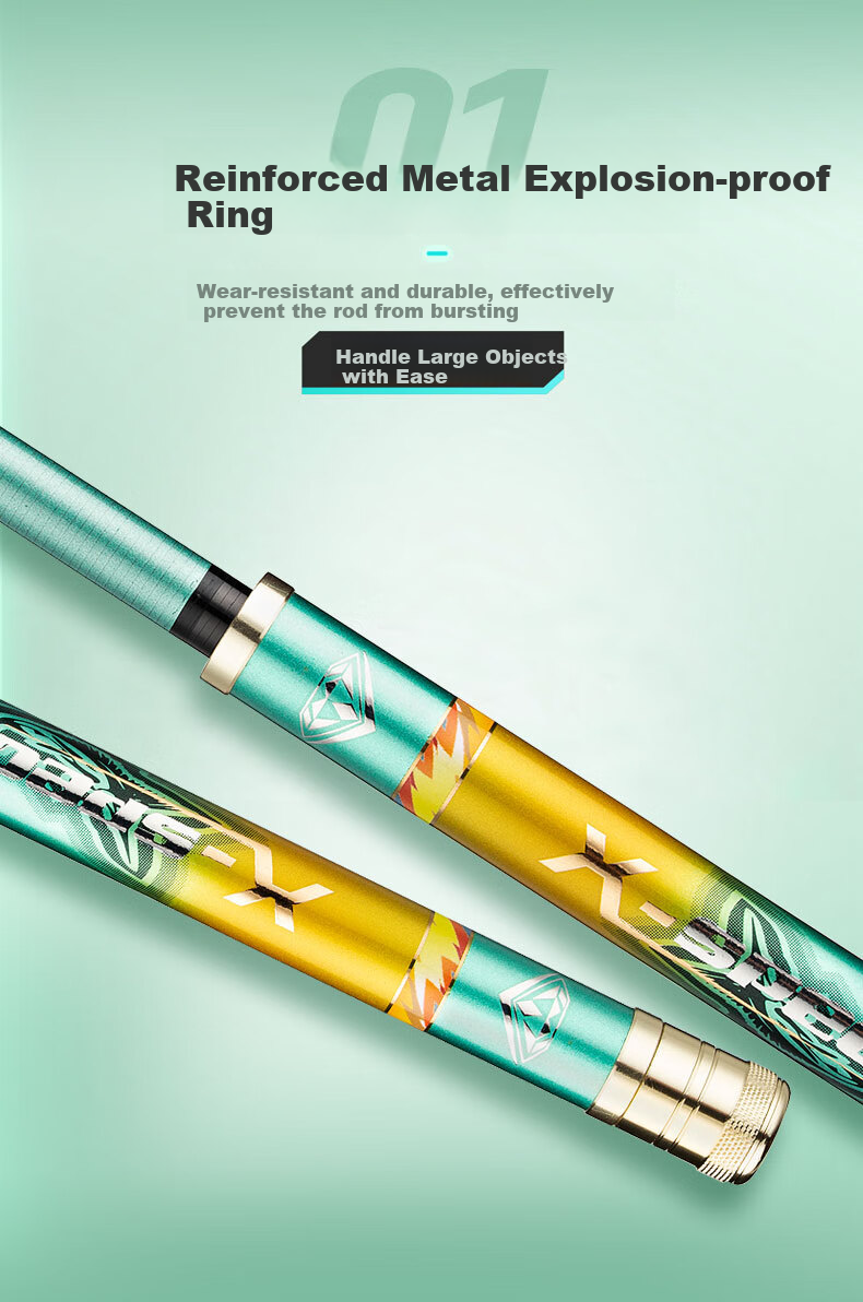 GW Fishing Rod, Handheld, 8.1 Meters, Water Color Liangchen, Lightweight, Versatile Rod, Ultra-Light, Ultra-Hard, 28 Sections, Fishing Pole, Crucian Carp Rod 9