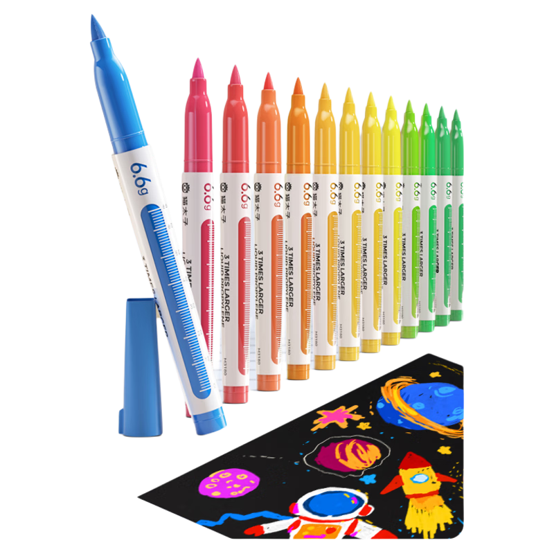 Cat Prince 36-Color Large Capacity Direct Ink Acrylic Markers Soft Tip Washable Watercolor Pens for Elementary Students Art Supplies