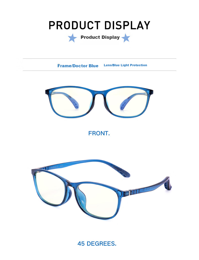 PARZIN Children's Anti-Blue Light Radiation Protection Glasses for Boys And Girls Students, Anti-Blue Light Eye Protection Glasses for Mobile Phone And Online Classes, Ages 5-14, 2016 11