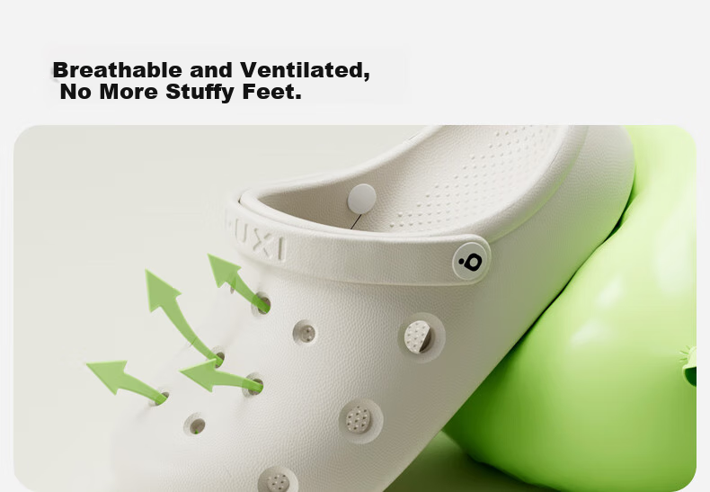 Puxi Beach Casual Hollow EVA Thick Sole Height Increasing Couple Sandals Women Men Cream White 35-36 6