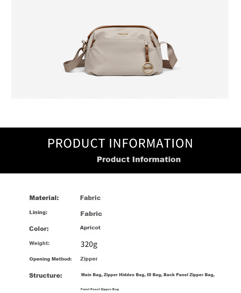 C.BANNER Handbag, Women's Crossbody Bag, Light Luxury Fashion Shoulder Phone Bag, Casual Brand Birthday Gift for Girlfriend on May 20 7