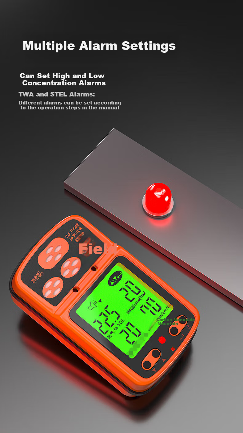 Xima ST8990 Four-In Gas Detector, Pump-Suction Explosion-Proof Gas Alarm, Industrial 9