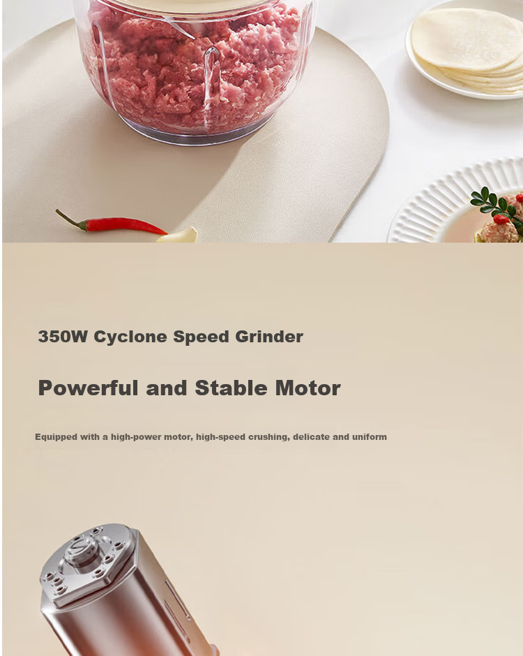Joyoung Home Meat Grinder 2.2L Electric Multi-Functional Food Processor for Mincing Meat, Making Dumpling Filling And Garlic Paste, Stainless Steel S22-LA356 16