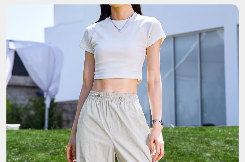 ESE-Y Quick-Dry Cooling Cargo Pants for Women, 2025 Summer New Style, Sun Protection Thin Wide-Leg Loose Paratrooper Pants, Gray And White, Size 28 26