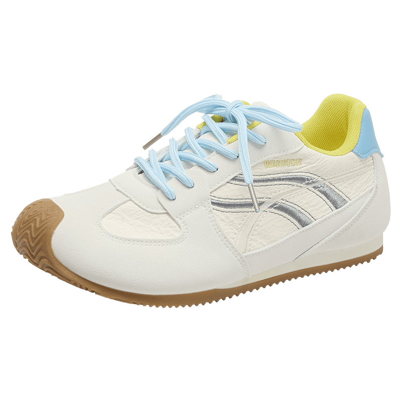 Warrior Official Women's Shoes 2026 Summer New Classic Soft Sole Breathable Sneakers Light Blue Size 39