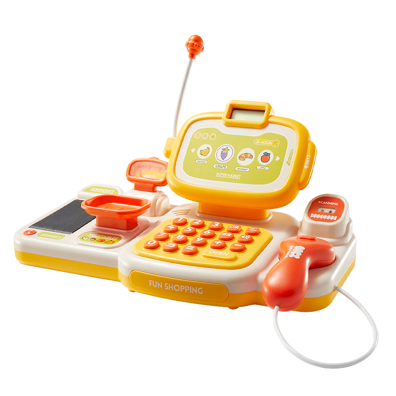 BabyCare &BCT Realistic Cash Register Birthday Gift Toy Set for Boys And Girls, Children's Early Education Educational Simulation Role-Play Kit