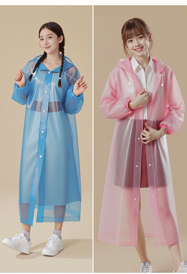 Baicaoyuan Disposable Rain Shoe Covers Waterproof Non-Slip Transparent Thickened Durable High-Cut Rain Boots 20 Pieces 28