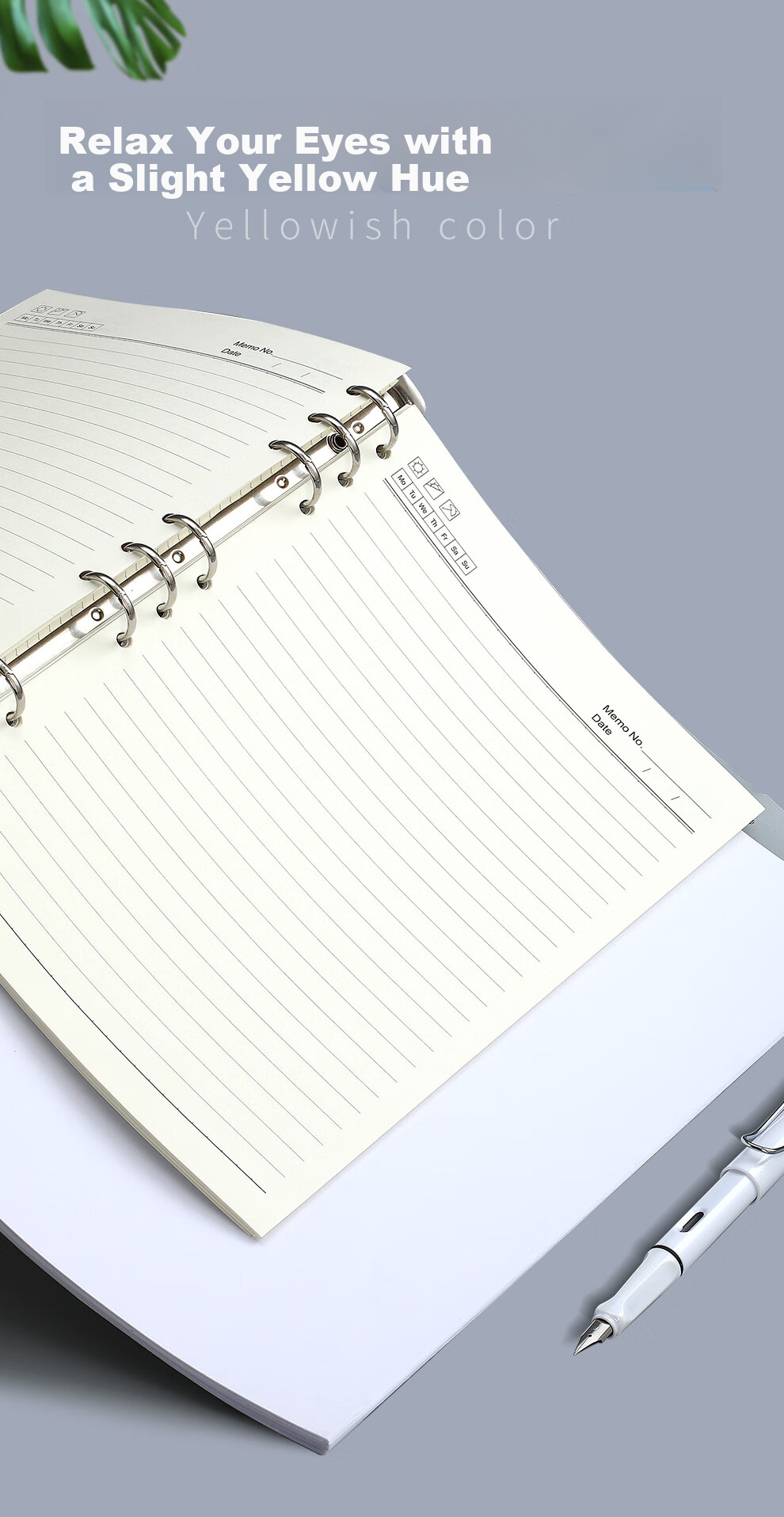 Faramon B5 Loose-Leaf Refill Notebook, 9-Hole Ruled Replacement Pages, Thickened Loose-Leaf Paper, B5 Grid Refill (Pack of 5) 9