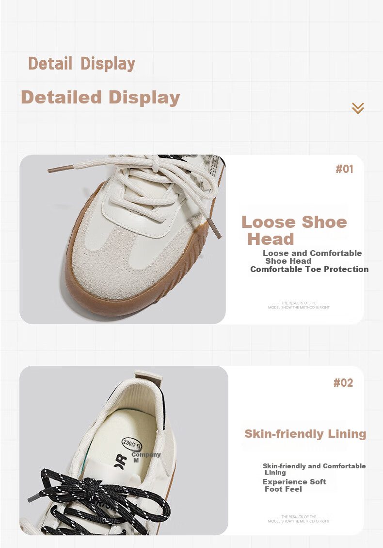 Huili Official Women's Sneakers, Summer 2026 Women's Shoes, Retro Trendy Comfortable Dexun Shoes for Women, Beige-Gray Size 35 5