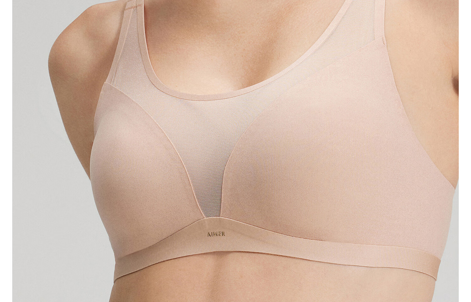 Aimer Women's Bra, Woven Silk 4/4, Wireless, Full Coverage, Thin Modal Bra, AM17C261, Starry Night YH4, Size 170 26