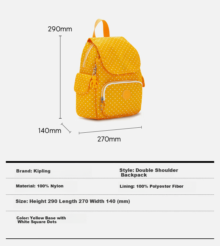 Kaplin Spring Summer New Backpack Monkey City Pack S Black Letter Print Birthday Gift 3
