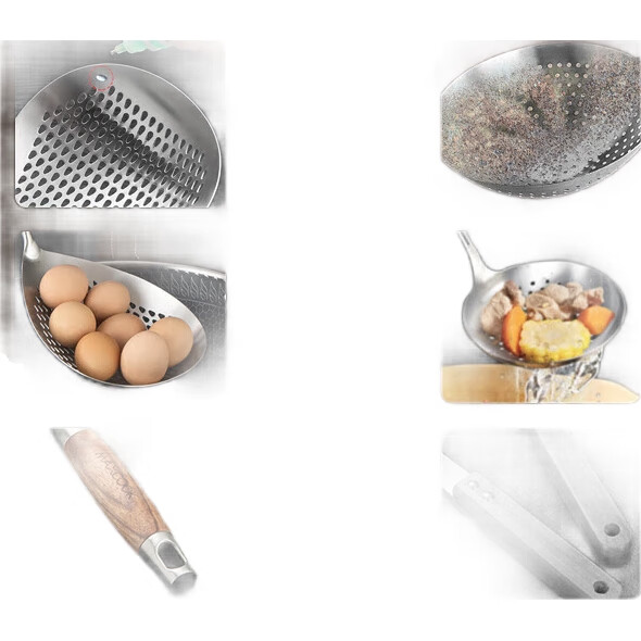 Шумовка с деревянной ручкой