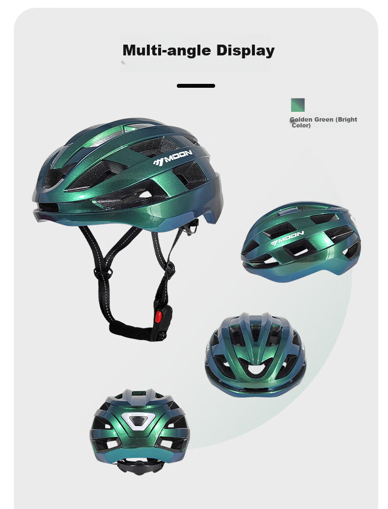 MOON Bicycle Riding Helmet, One-Piece Molded Airflow Safety Helmet, Suitable for Men And Women, Commuting, Mountain Biking, Road Cycling Equipment, Size M 10