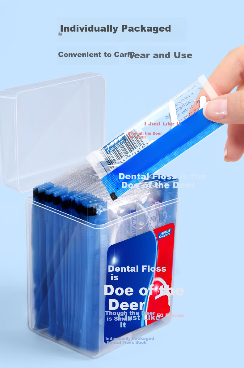 FAWNMUM Portable Ultra-Fine Dental Floss Picks, 50 Pieces * 4 Boxes, Personal Carry-On And Desktop Floss Picks 2