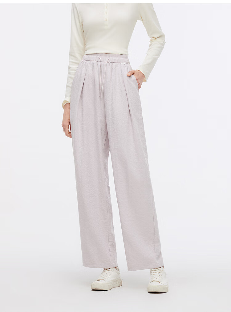 Semir Casual Pants for Women, High-Quality Mousse Trousers, Relaxed Draping, Autumn Loose-Fitting Soft Textured Wide-Leg Pants 107524127005 17