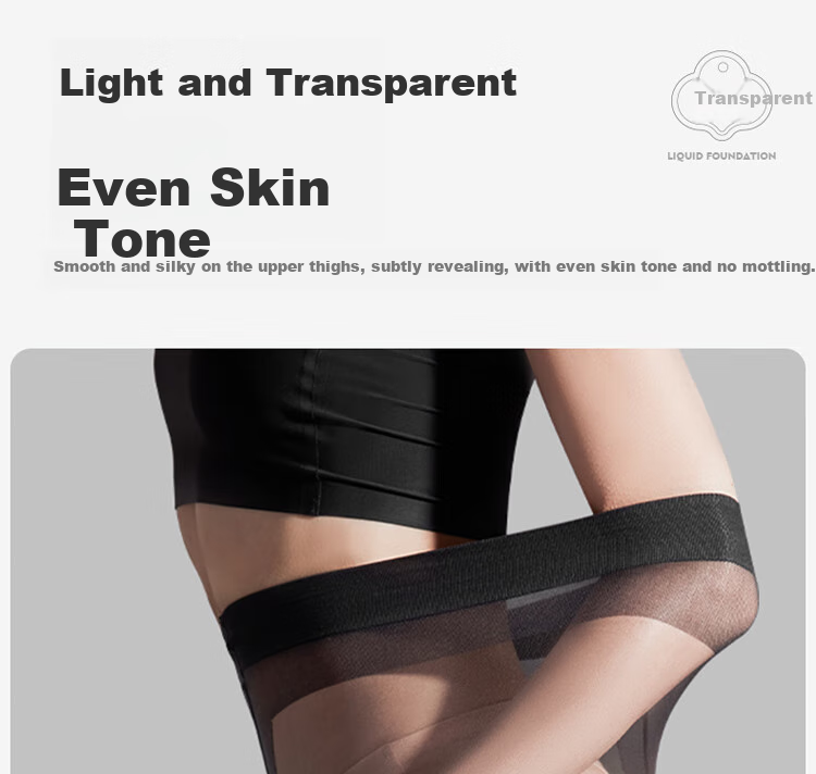 Dushiliren 26 New Black Stockings, 0D Sexy Ultra-Thin Toe Point Full Transparent Summer Thin Invisible Pantyhose, 2 Pairs Pack, Skin Color 7