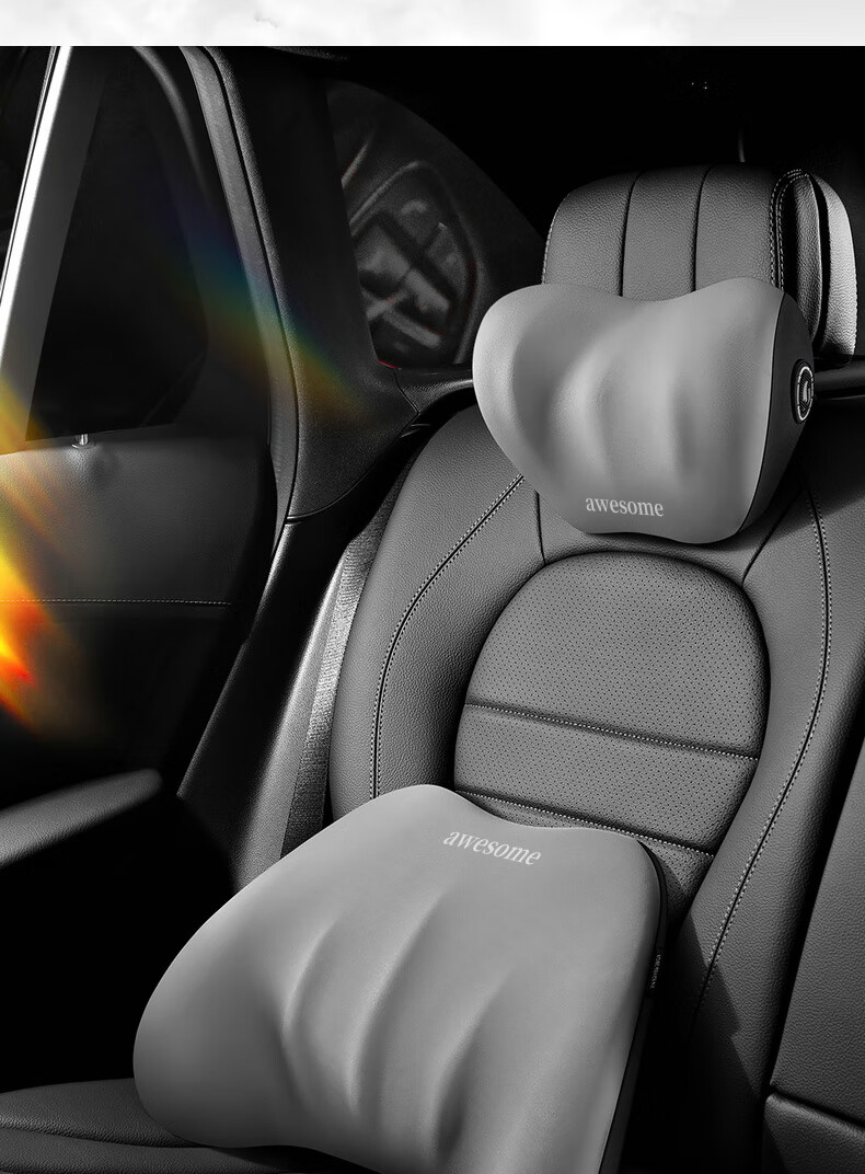 Yilafu Car Headrest Neck Support Pillow U-Shaped Cushion for Driver's Seat with Memory Foam, Suitable for Maybach Tesla 2
