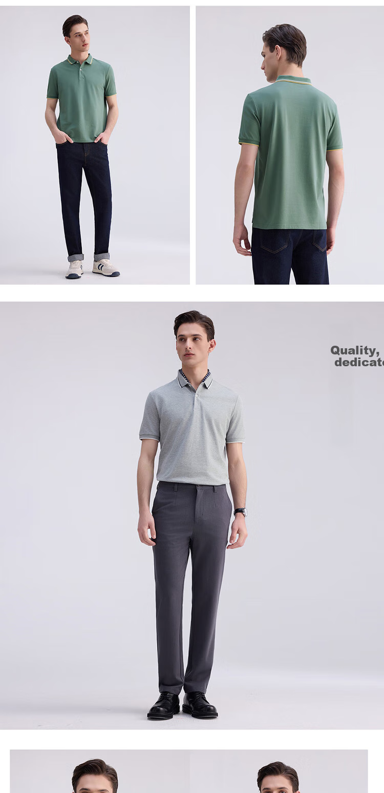Giordano Men's Short-Sleeve Polo Shirt, Summer New Style, Elastic Lycra Cotton Contrasting Color Collar Top, Men's 01015383 14