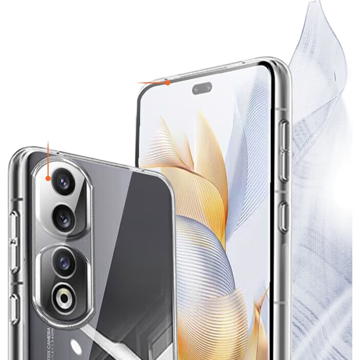 Противоударный чехол KOOLIFE для Huawei Honor 90 Pro, прозрачный, силиконовый, с защитой камеры, простой стиль
