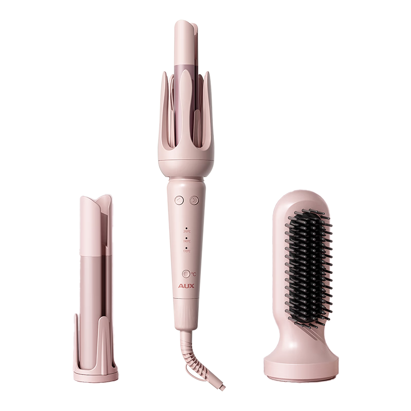 AUX 3-in-1 Automatic Curling Iron with Negative Ions 32mm Large Waves 25 Curling Tool Multi-Functional Curl and Straight Hair Brush Set Gift