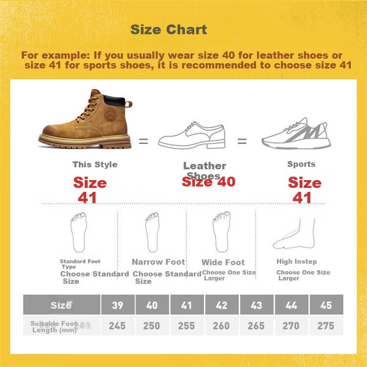 Jeep Martin Boots for Men, Fleece-Lined Warm Men's Boots, Autumn And Winter Men's Work Boots, Yellow Boots, Gray, Size 40 1