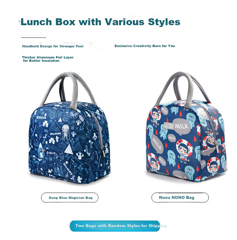 Chuangde Heat-Resistant Glass Food Storage Containers, Microwave-Safe Lunch Boxes for Office Workers, Bento Boxes, Blue 400+650+700+Divided 1060+Bag 1