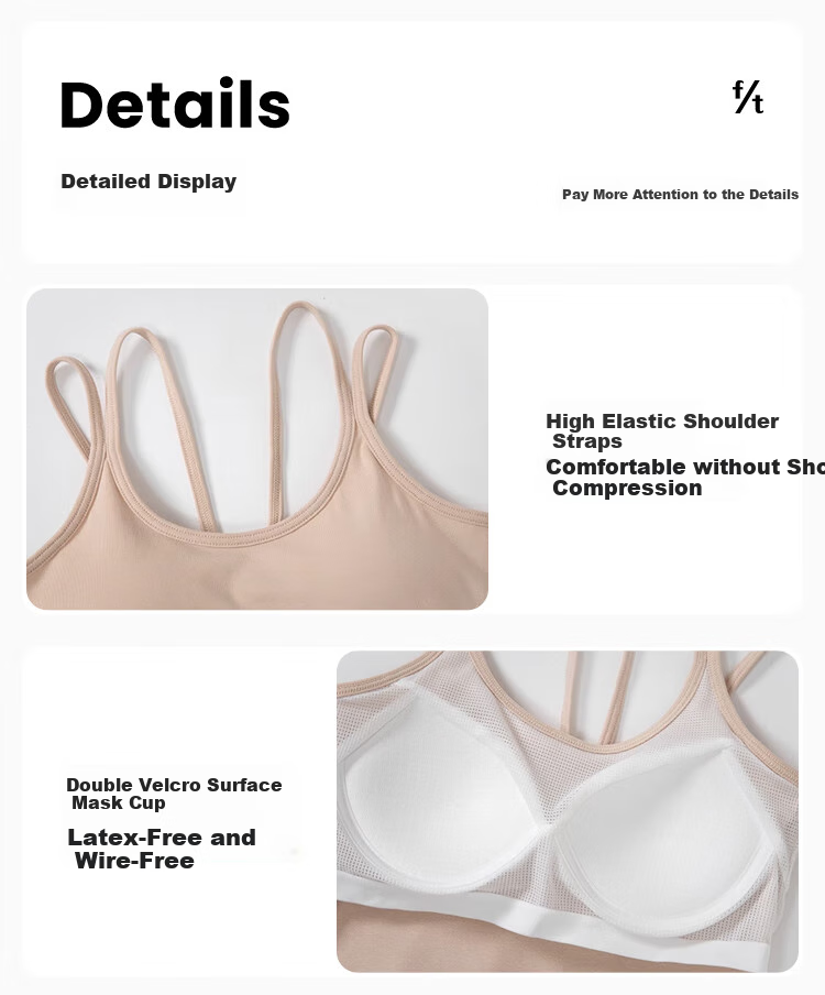 FitonTon Women's Camisole Tank Top with Built-In Bra Pads, Backless Vest, Sports Bra, Outer Wear, Base Layer, And Underwear 9