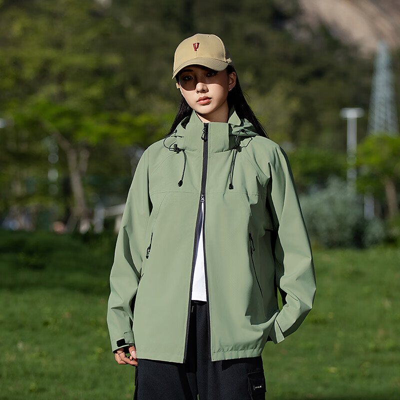 ROMON 3-in-1 Men's Outdoor Jacket Hooded Coat Women's Couple Mountaineering Yellow M